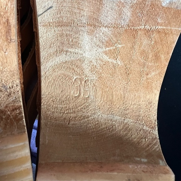 Anna Clogs made in Sweden wooden woven patterned open toed clogs - Picture 9 of 9